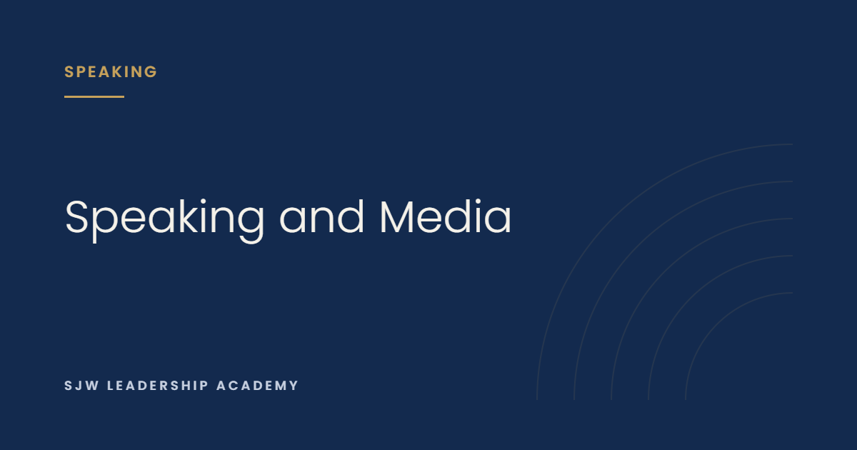 Speaking and Media